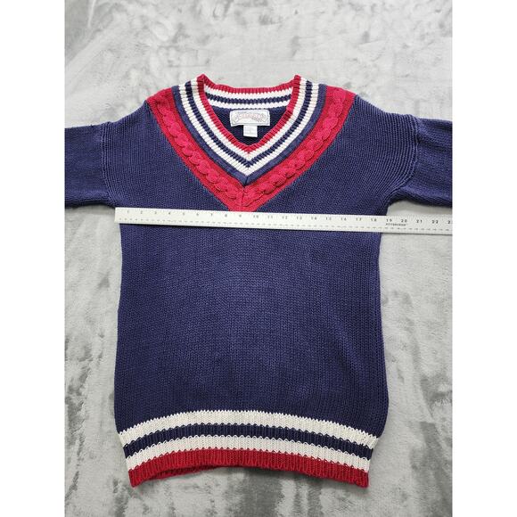 Vintage Nuggets V-Neck Pullover Sweater Size S Blue Oversized Preppy Varsity - Picture 6 of 8